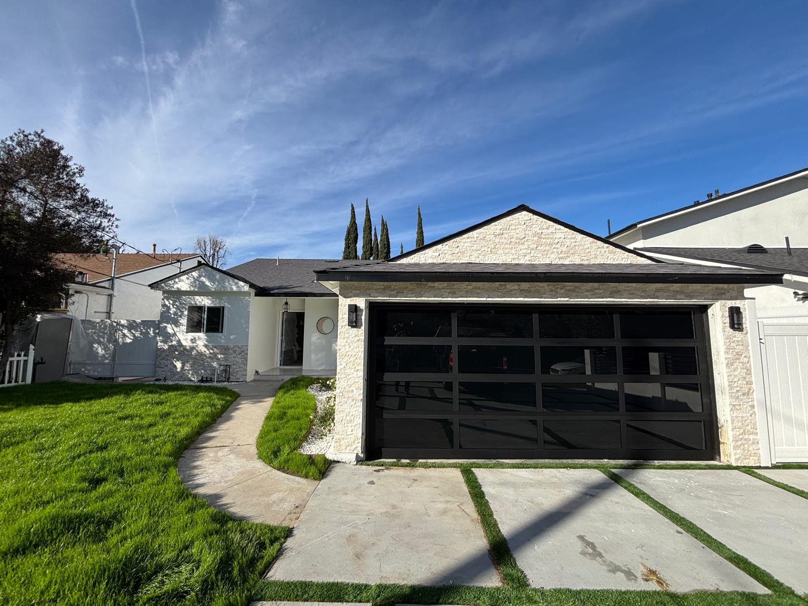 Modern garage door installation
